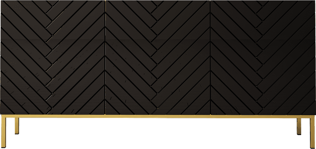 ArtSft Komoda LALO 160 Farba: čierny lesk