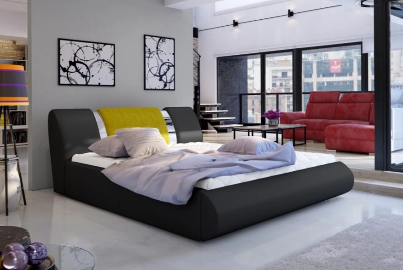 ArtElta Manželská posteľ FLAVIO | 180 x 200 cm Farba: Soft 11 / Omega 68