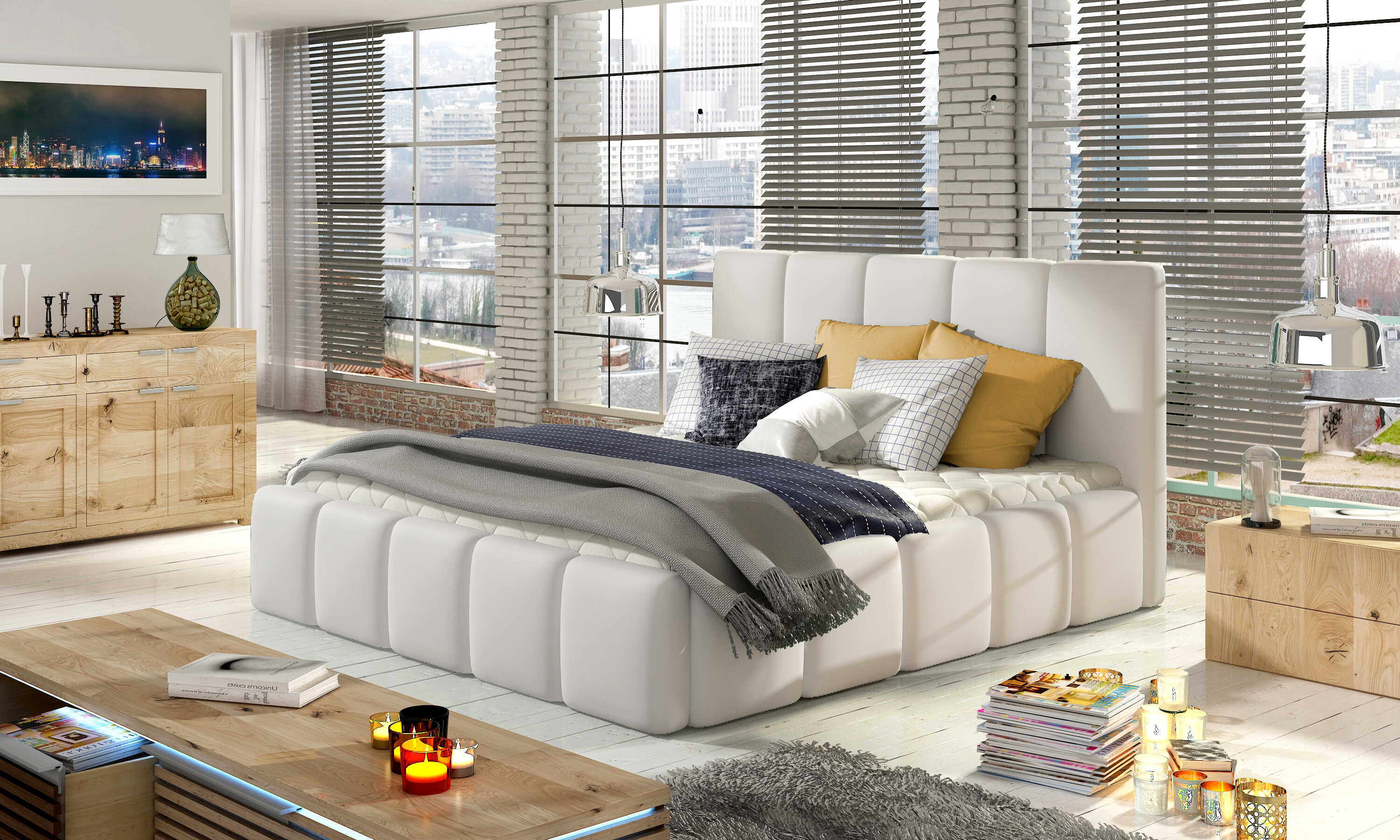 ArtElta Manželská posteľ EDVIGE | 180 x 200 cm Farebné prevedenie EDVIGE: Soft 17