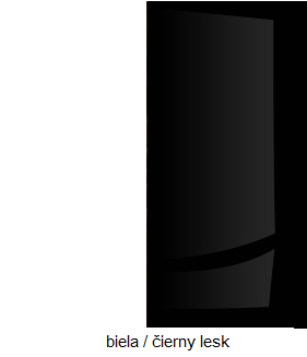 ArtCross Komoda SOLAR | SLR 01 Farba: Biela / čierny lesk