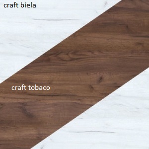 ArtCross Vitrína NOTTI  | 08 Farba: craft biely / craft tobaco / craft biely
