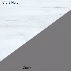 ArtCross Rohový písací stolík KITTY | KIT-02 Farba: craft biely / grafit