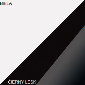 ArtCross Konferenčný stolík BETA Farba: Biela / čierny lesk
