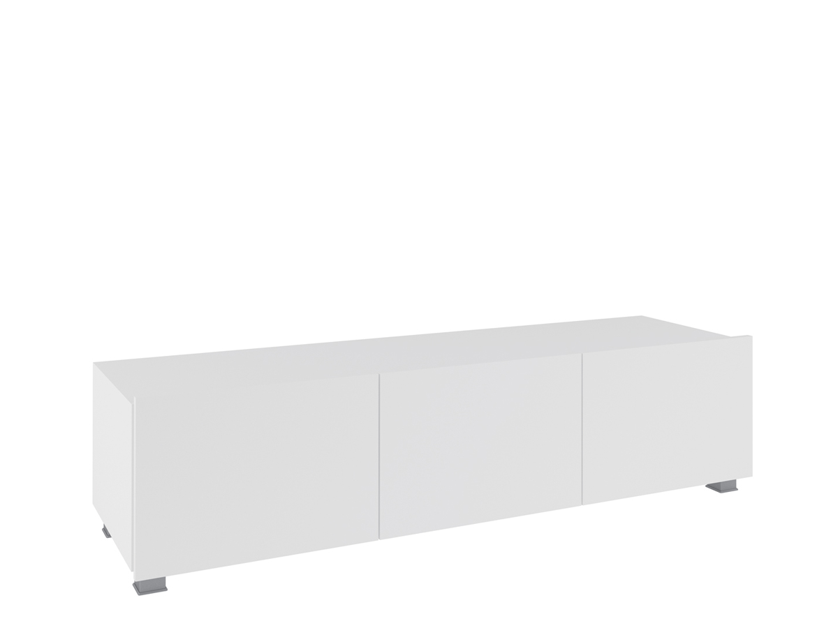 ArtGiB TV stolek 150 CALABRINI C-12 Barva: Bílá / bílý lesk