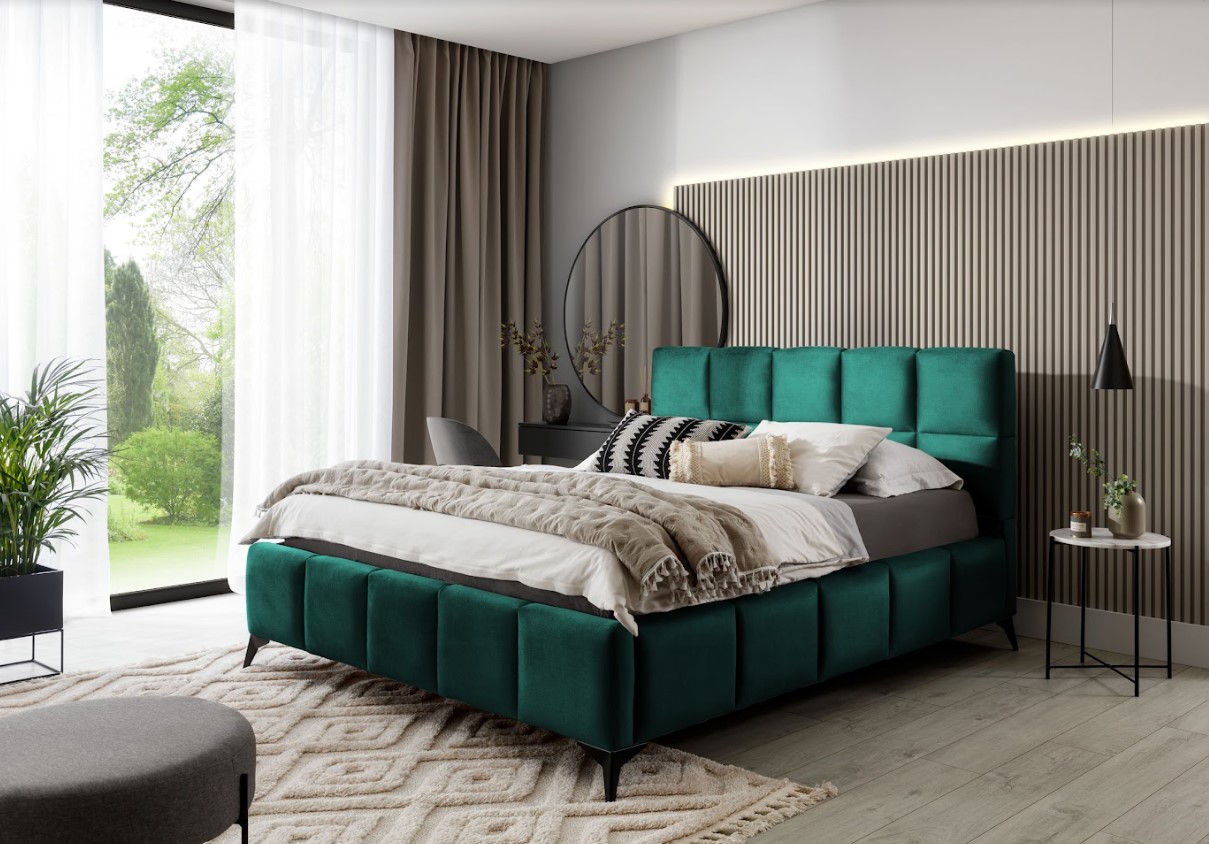 Artelta Manželská postel MIST | 180 x 200 cm barevné provedení: Velvetmat 38