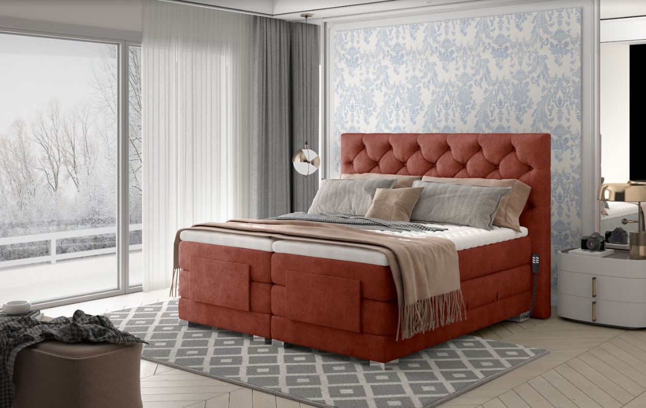 Artelta Manželská polohovatelná postel CLOVER Boxspring | 180 x 200 cm barevné provedení: Dora 63