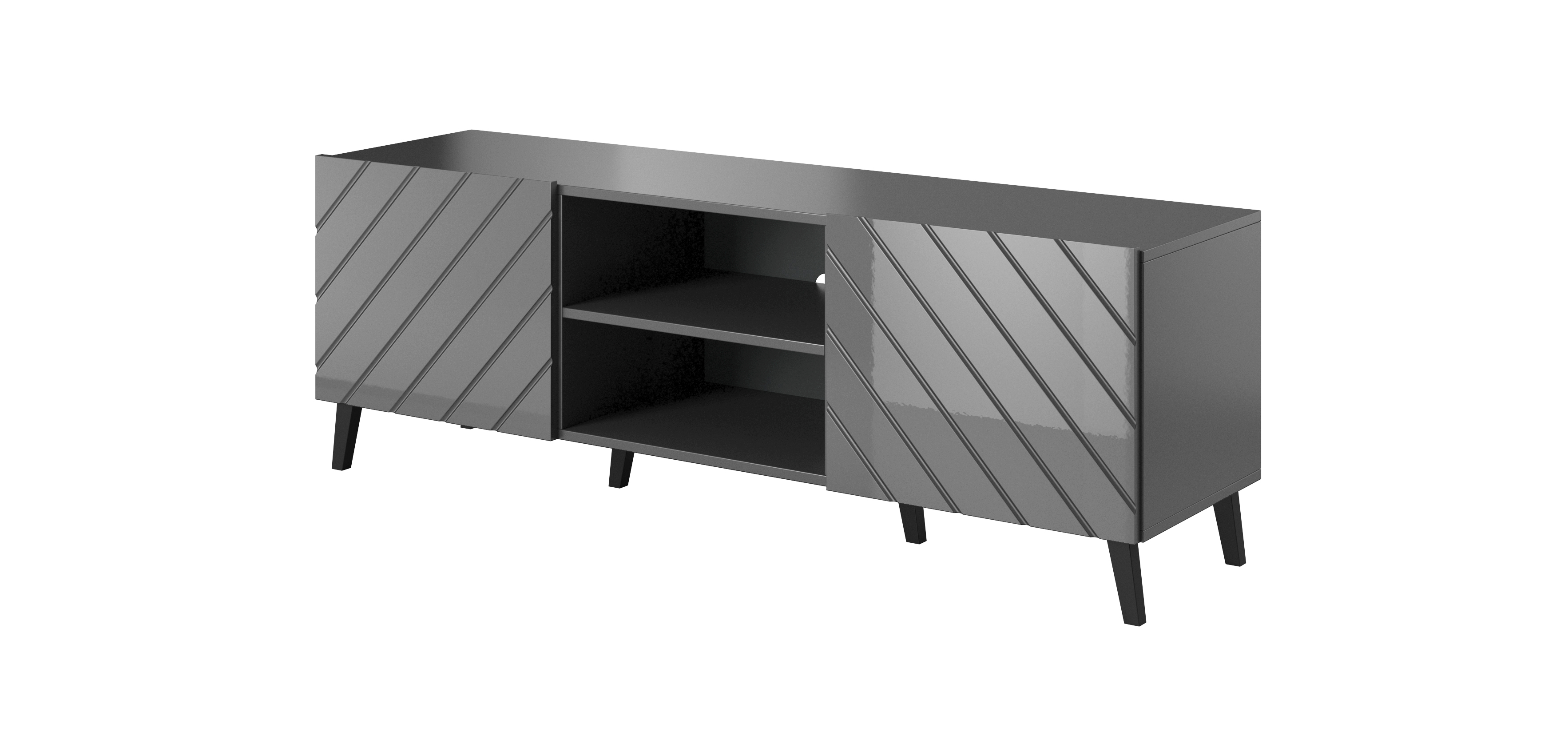 Artcam TV stolek ABETO 150 Barva: Šedý/šedý lesk