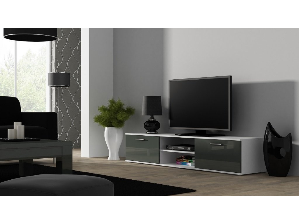 Artcam TV stolek SOHO 180 cm Barva: Černá/černý lesk