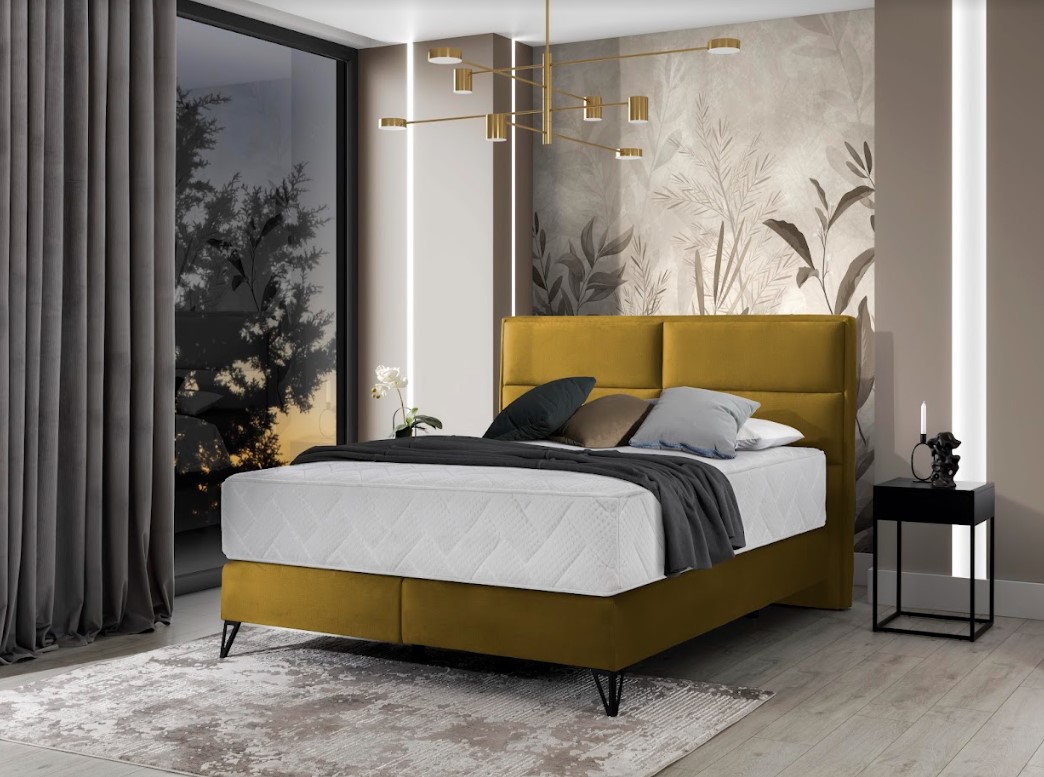 Artelta Manželská postel SAFIRO Boxspring | 140 x 200 cm Barva: Loco 04