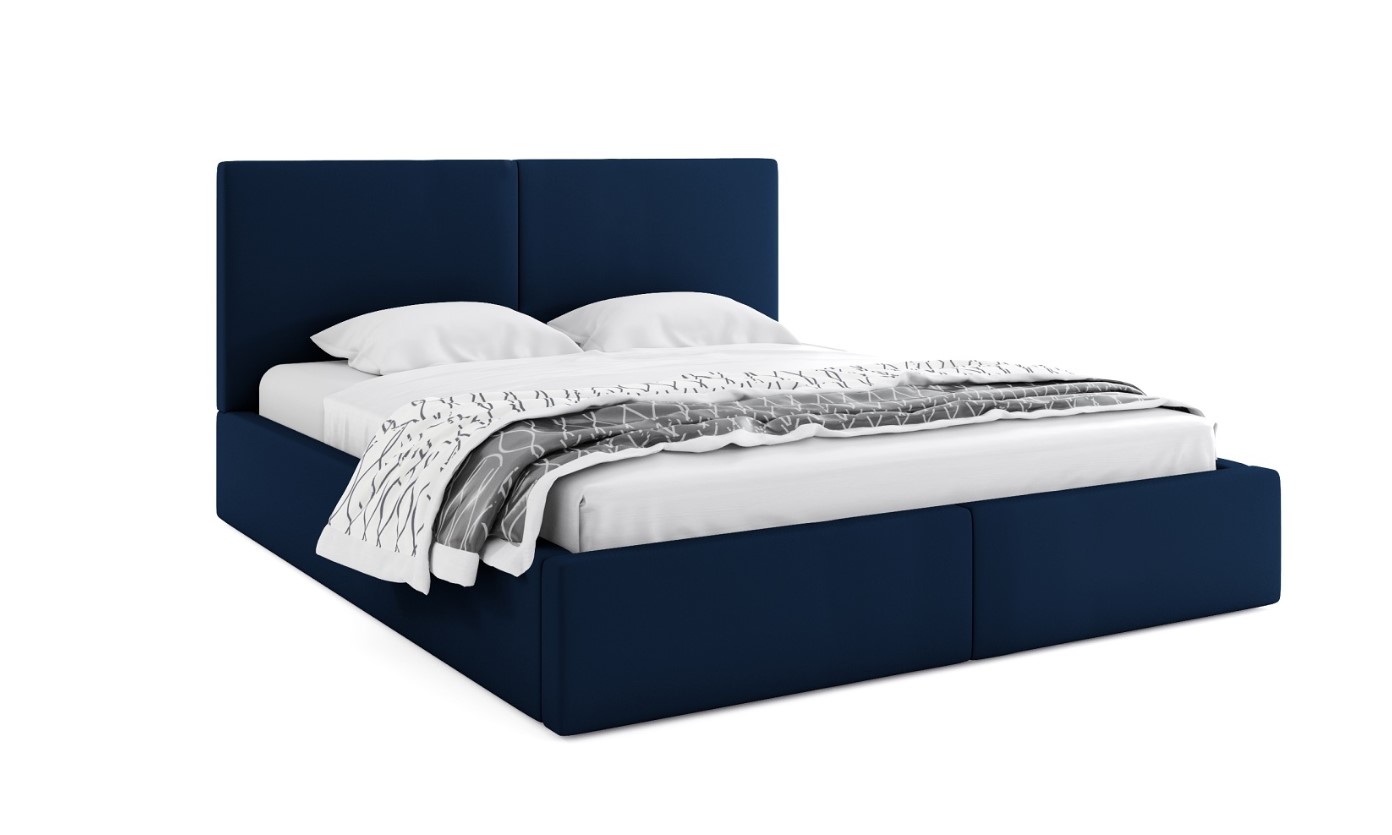 BMS Manželská postel HAILEY | bez matrace 140 x 200 cm Barva: Modrá
