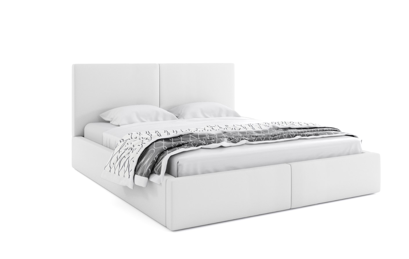 BMS Manželská postel HAILEY | bez matrace 180 x 200 cm Barva: Bílá