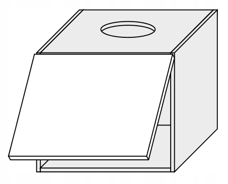 ArtExt Kuchyňská skříňka horní digestořová FLORENCE lesk | W8 60 Barva korpusu: Bílá