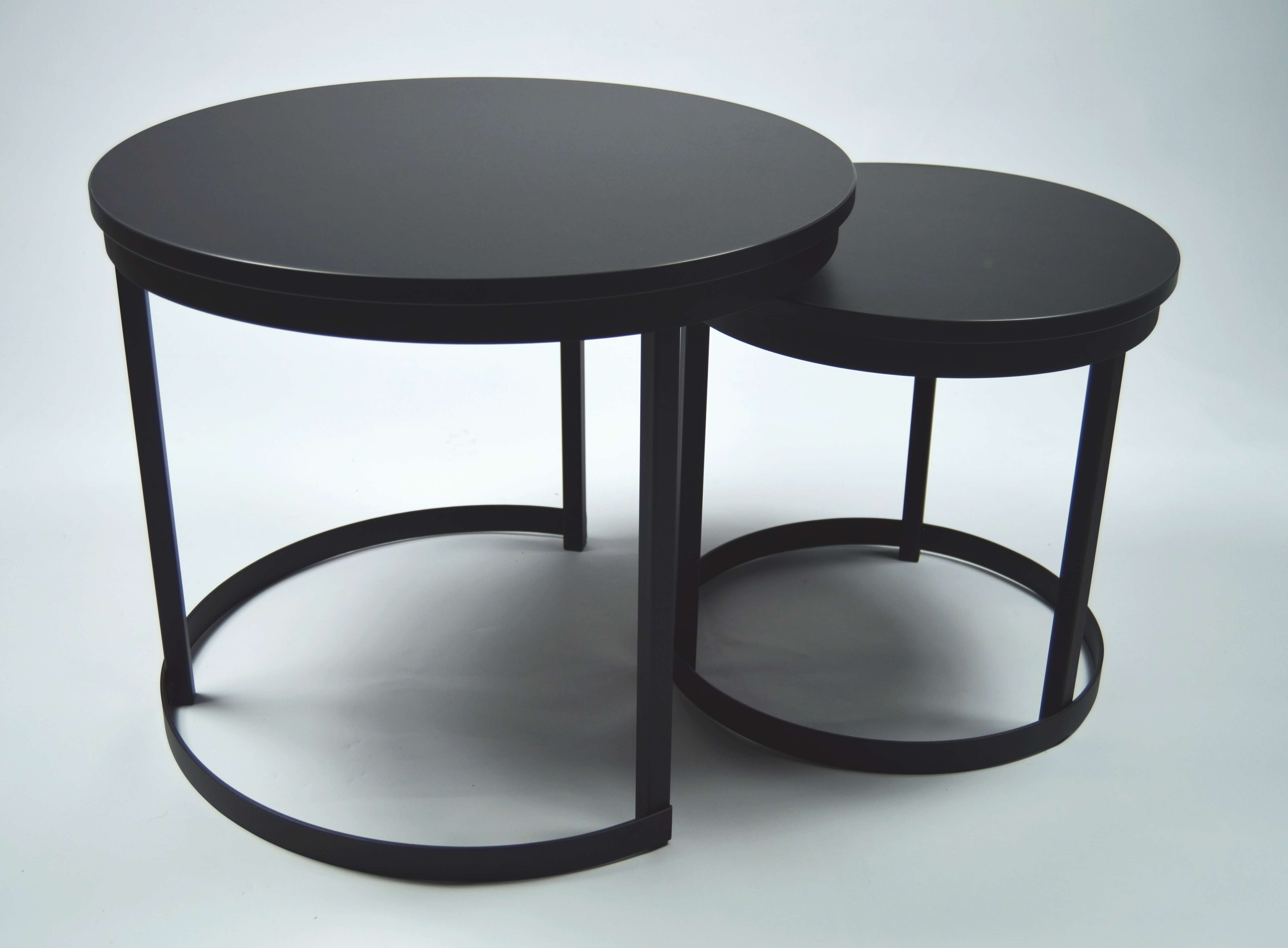 ArtSft Sada konferenčních stolků ANIA II | černá podstava Barva: Černá
