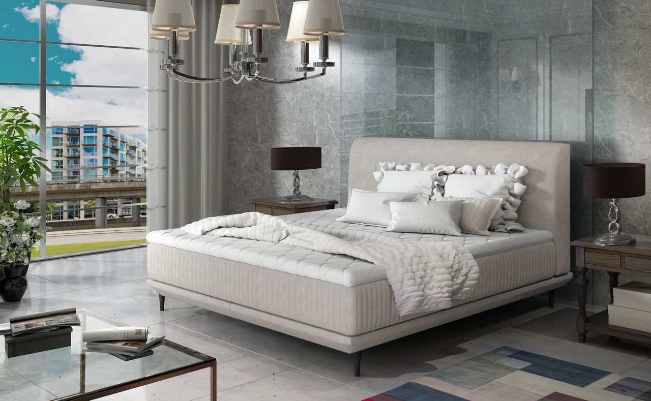 Artelta Manželská postel ASTERIA | 160 x 200 cm Barva: Béžová / Orinoco 21