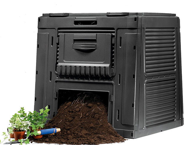 KETER Zahradní E-kompostér s podstavcem | antracit 470L