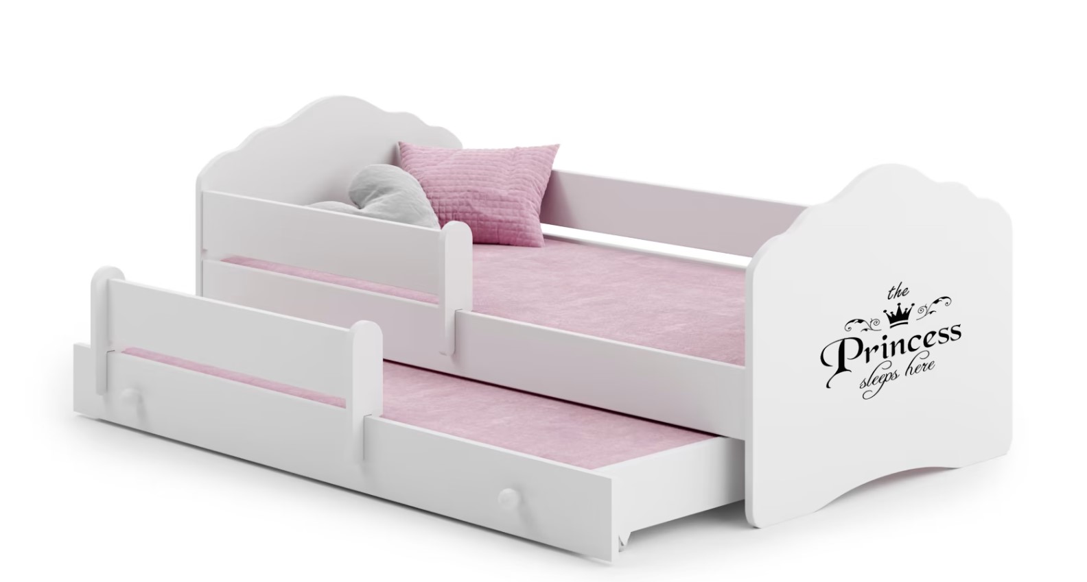 ArtAdrk Dětská postel CASIMO II | s přistýlkou ​​a zábranou Provedení: Víla s křídly