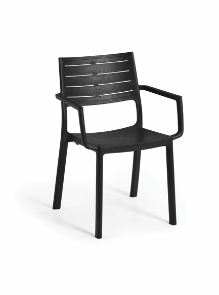 KETER Zahradní židle TEALEA ARM | černá