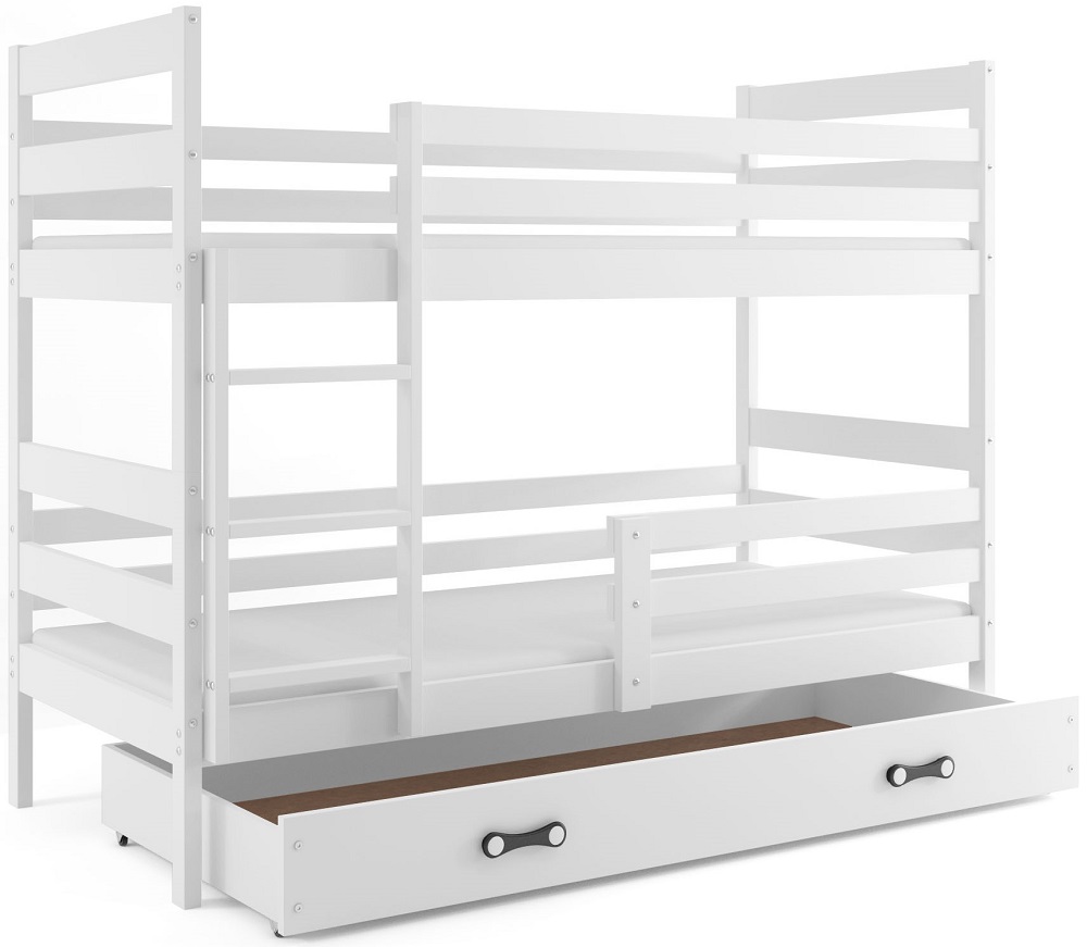 BMS Dětská patrová postel ERYK | bílá Barva: Bílá / bílá, Rozměr: 200 x 90 cm