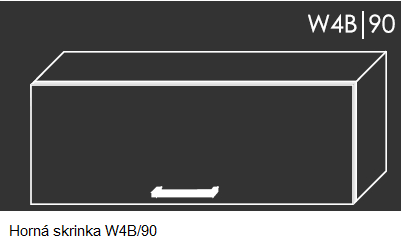 ArtExt Kuchyňská linka Brerra - lesk Kuchyně: Horní skříňka W4B/90/(ŠxVxH) 90 x 36 x 32,5 cm