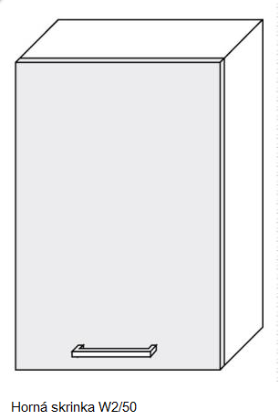 ArtExt Kuchyňská linka Florence - mat Kuchyně: Horní skříňka W2/50/(ŠxVxH) 50 x 72 x 32,5 cm