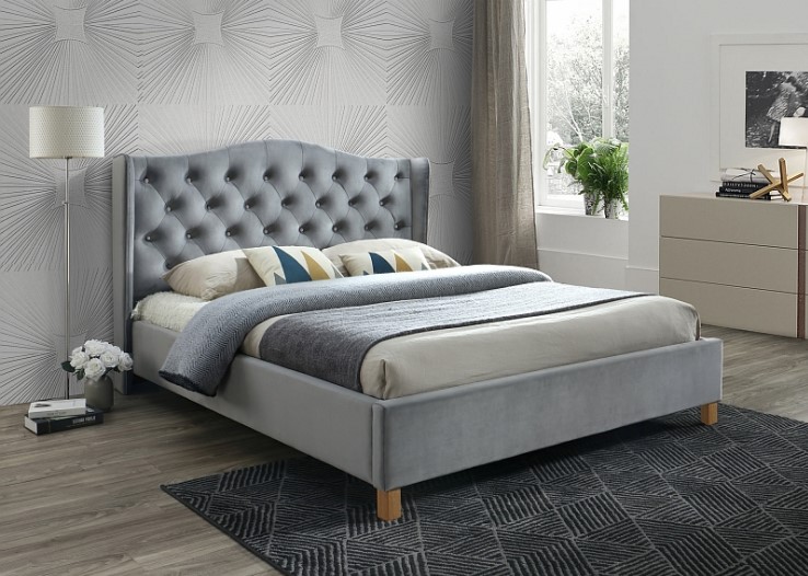 Signal Manželská postel ASPEN Velvet | 180 x 200 cm SIGNAL - ložnicový nábytek: Šedá / Bluvel 14