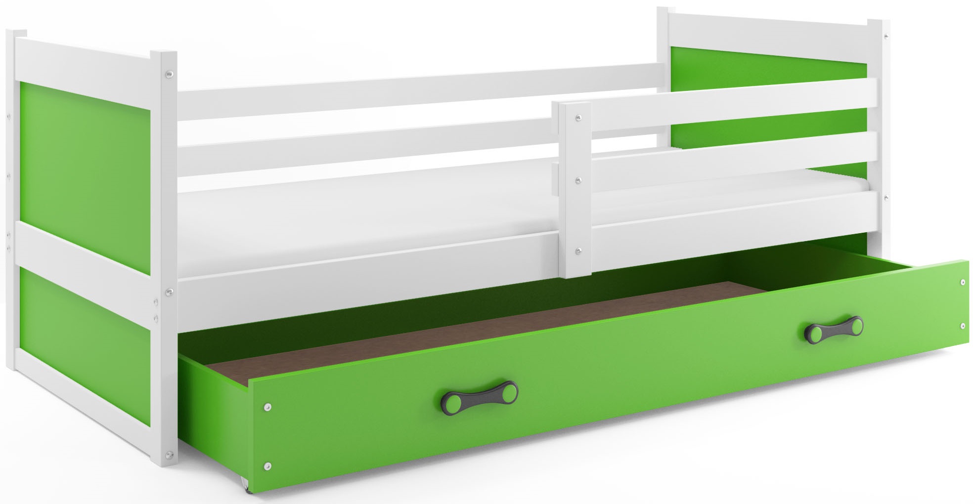 BMS Dětská postel RICO 1 | bílá 90 x 200 cm Barva: Zelená