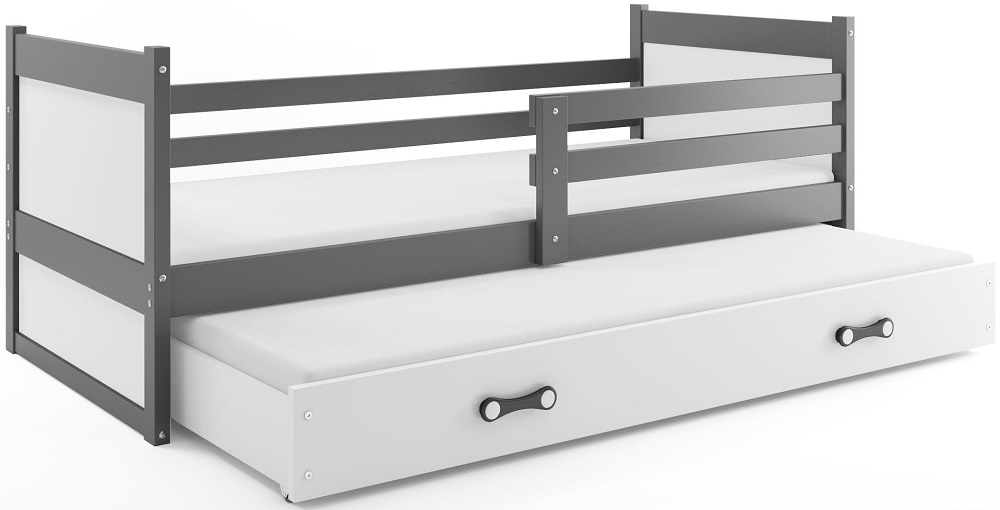 BMS Dětská postel s přistýlkou RICO 2 | šedá 90 x 200 cm Barva: Bílá