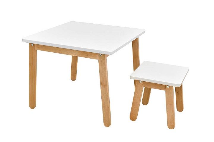ArtBel Dětský set stůl & židle WOODY Barva: Bílá