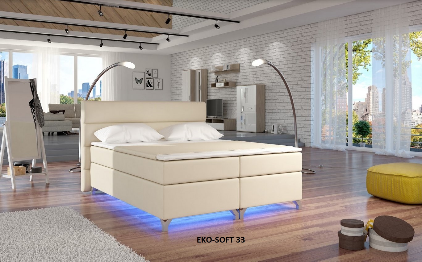 ELTAP Manželská postel ALEX BOXSPRINGS 180x200 (ekokůže Soft 33)