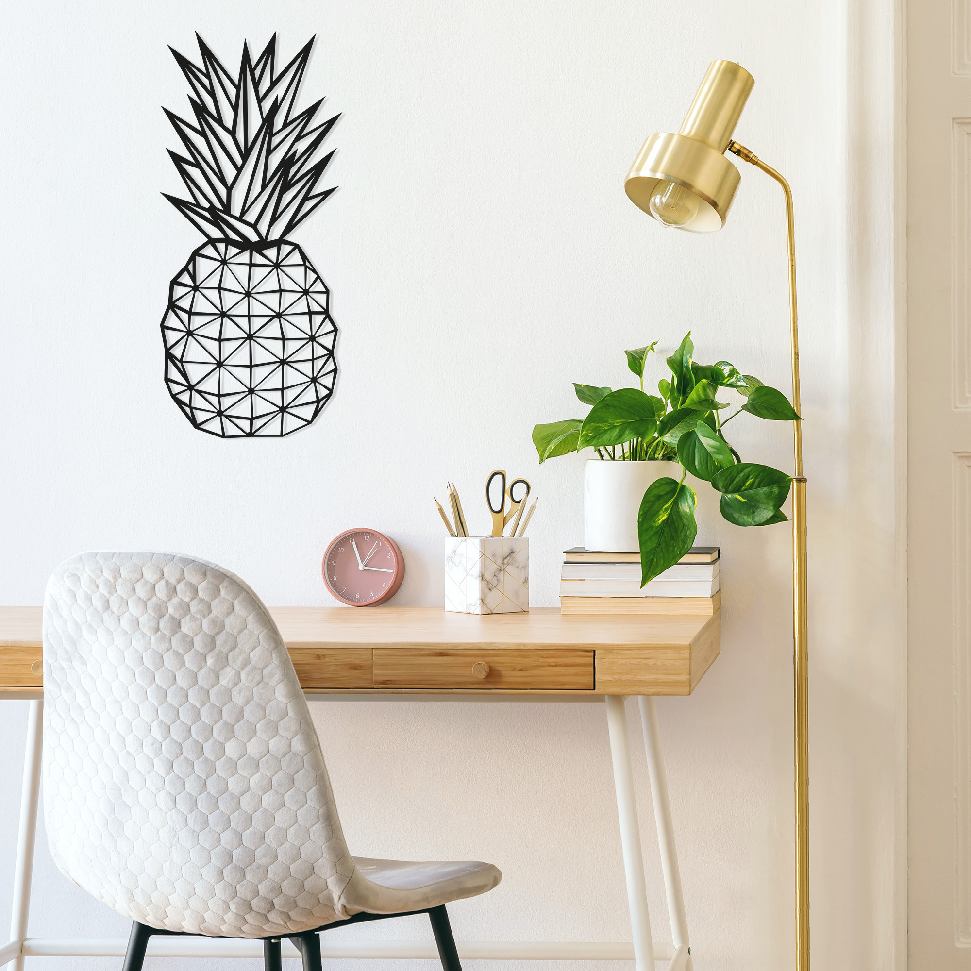 ASIR Nástěnná dekorace kov ANANAS černá 22 x 55 cm