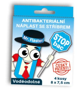 Grade Medical Antibakteriální voděodolná náplast StopBac STERILE Aquastop 7,5 x 5 cm 4ks