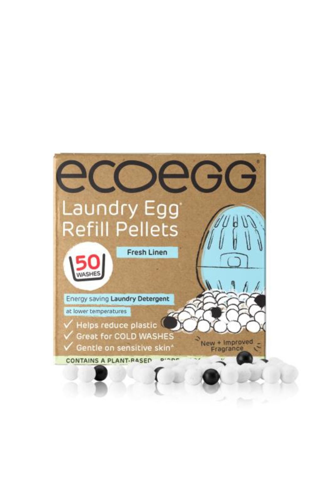 Ecoegg Náhradní náplň pro prací vajíčko svěží bavlna Počet praní: 50