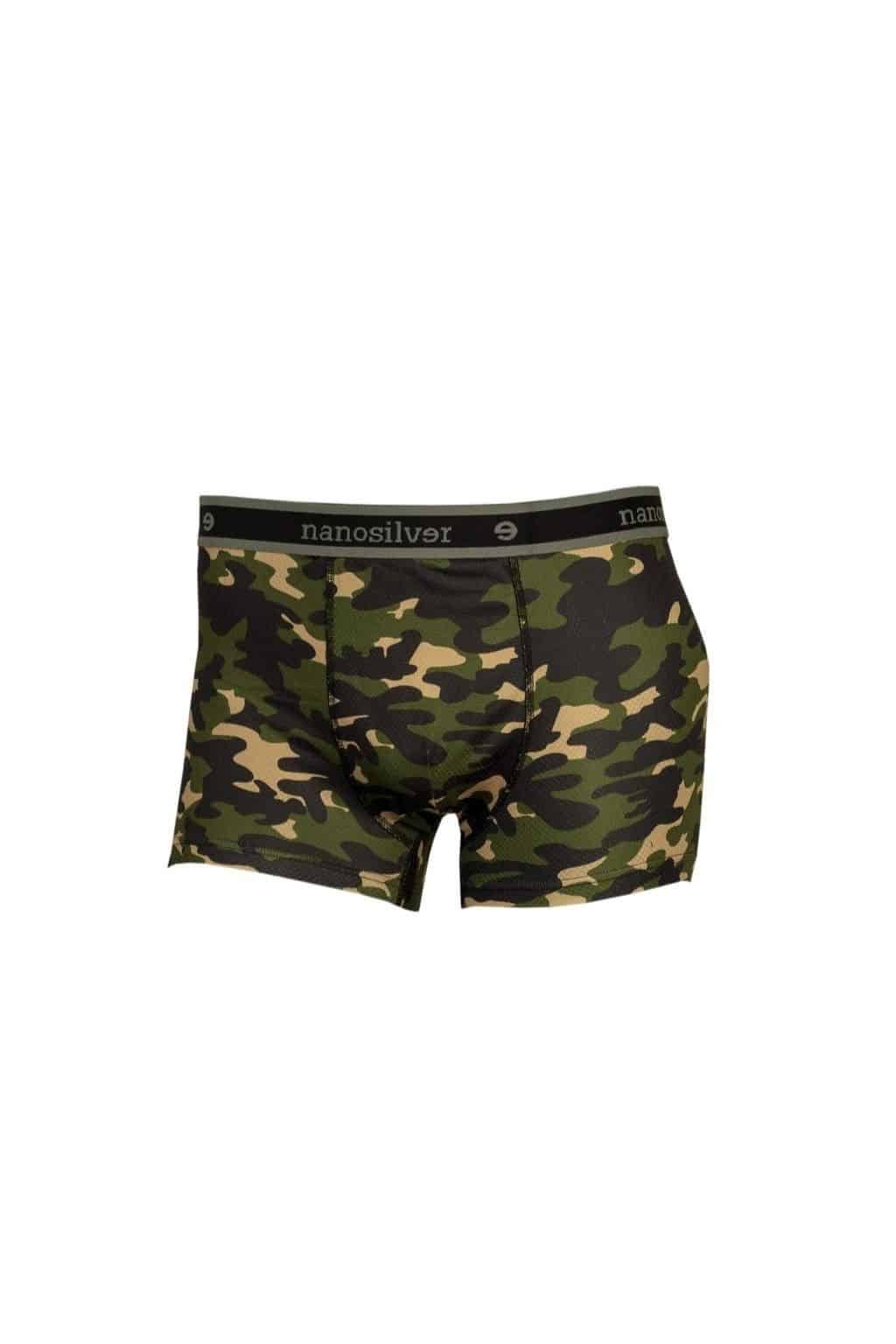 nanosilver® Zelené thermo boxerky nanosilver s gumou Camo Velikost: M