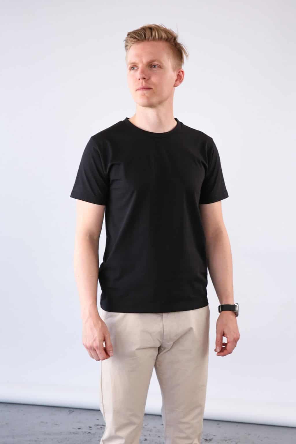 Černé pánské tričko Basic – nanoSPACE by LADA Velikost: XL
