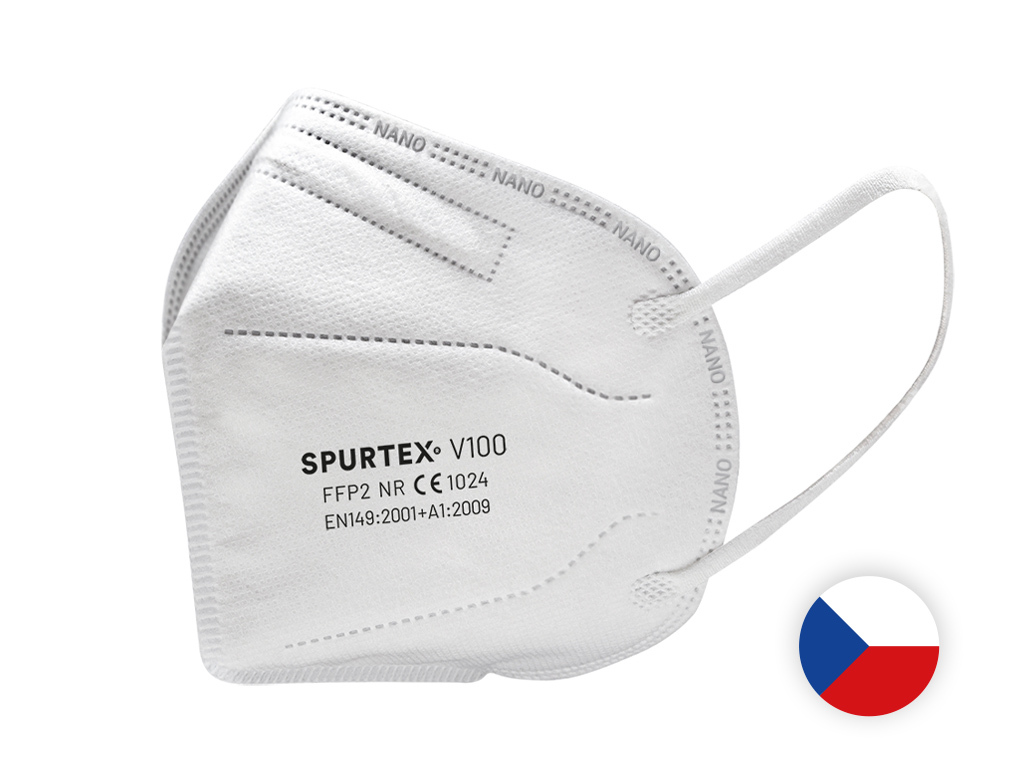 SPUR Nano respirátor Spurtex - filtrace 98,5 % FFP2 50 kusů