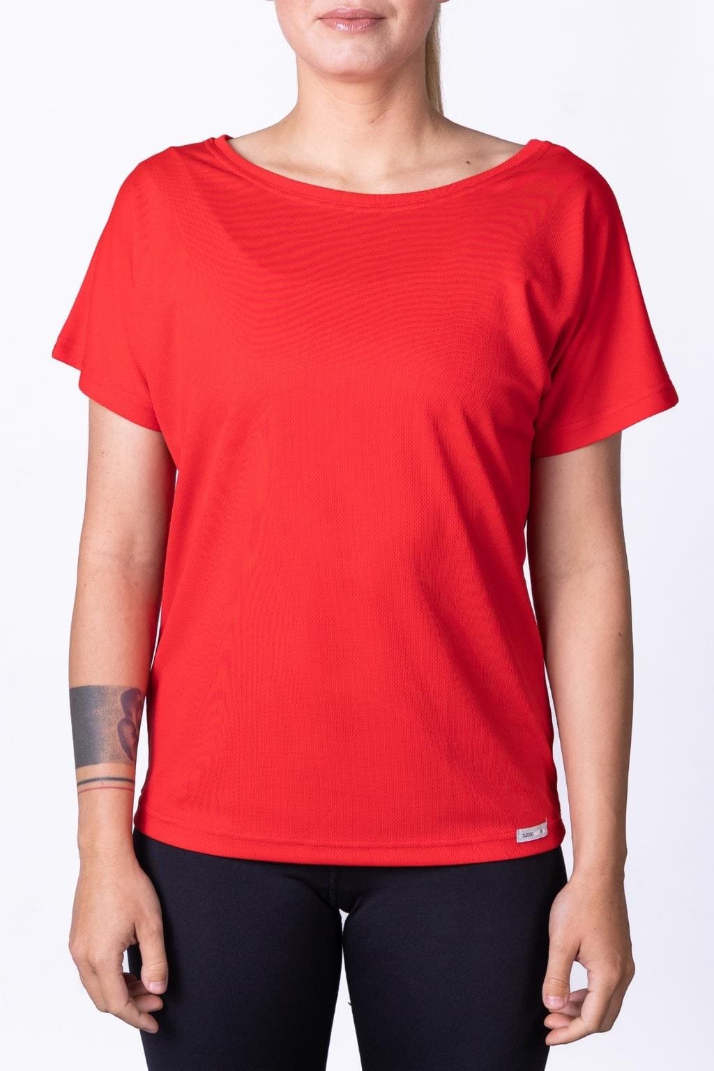 nanosilver® Červené dámské tričko na jógu – nanosilver® BAT2 Velikost: L/XL