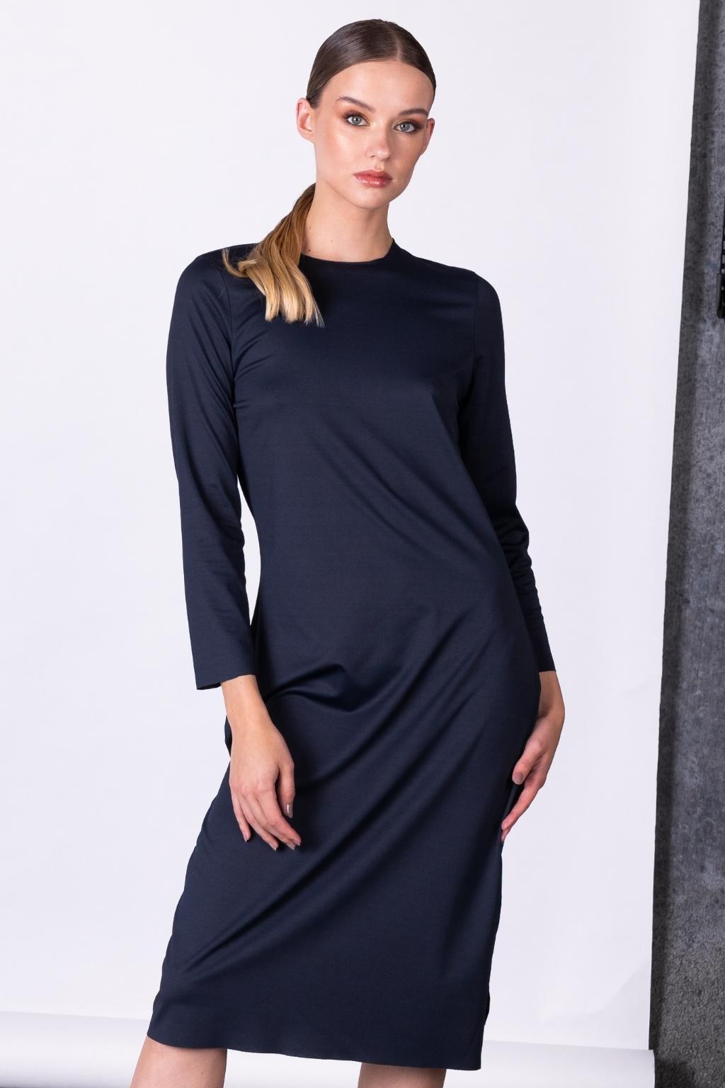 Černé minimalistické šaty Berlin – nanoSPACE by LADA Velikost: M