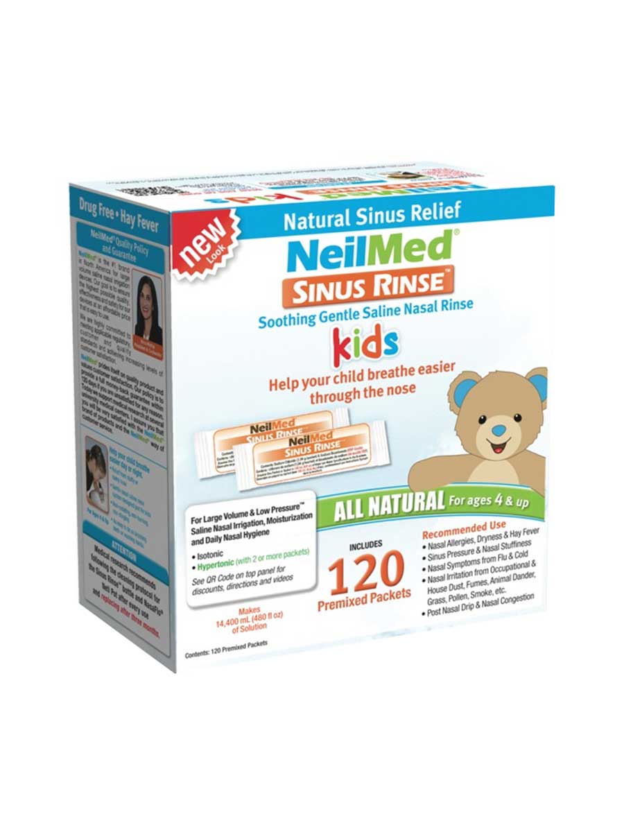 NeilMed Proplach nosu Sinus Rinse, Kids, Izotonický, 120 náhradních sáčků