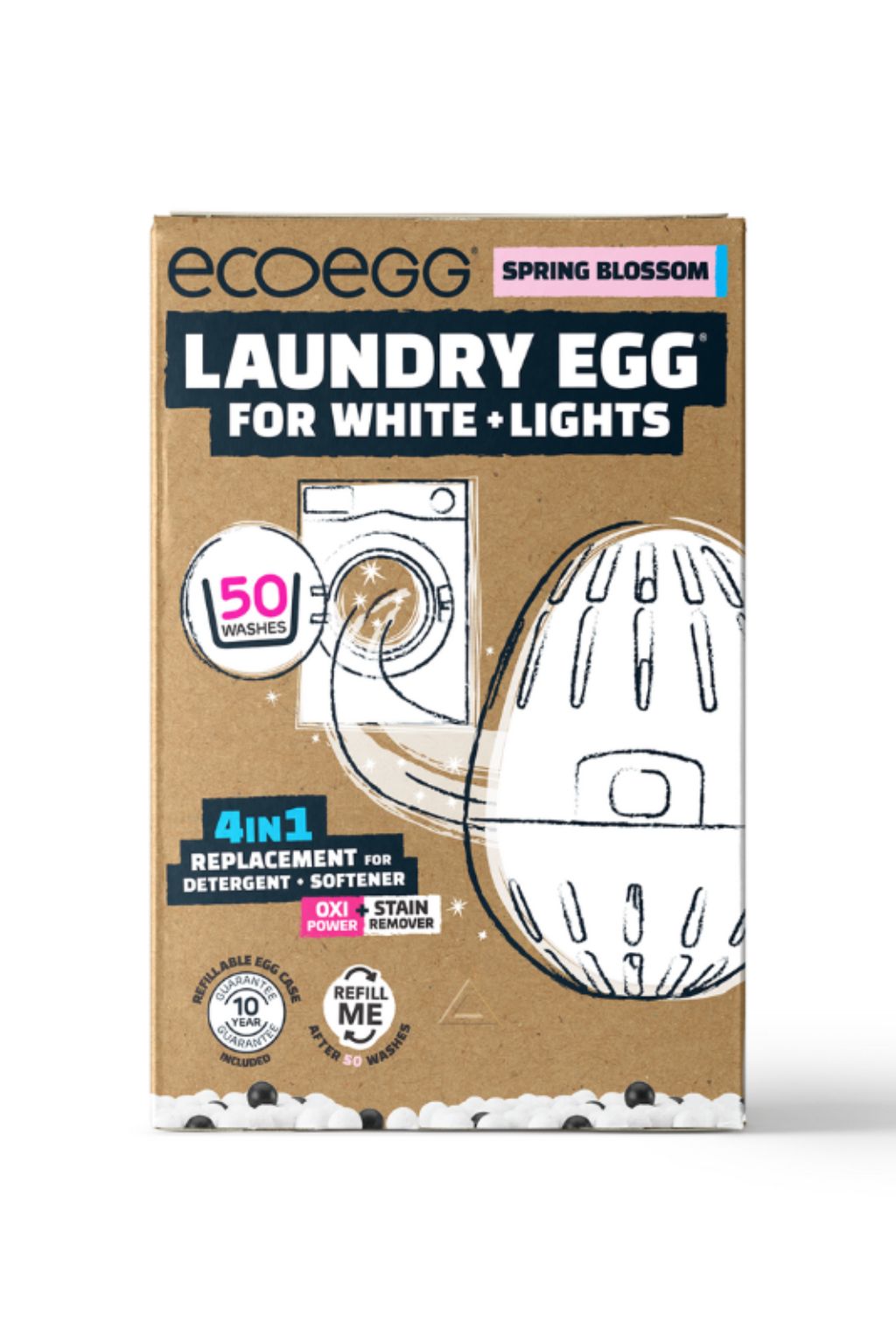 Ecoegg prací vajíčko na bílé prádlo jarní květy