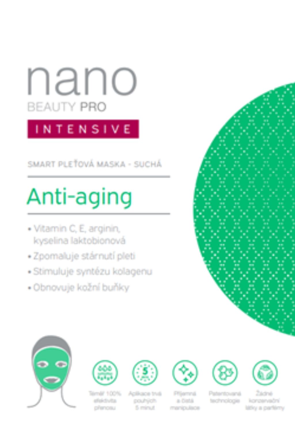 Anti-aging nanovlákenná maska nanoBeauty INTENSIVE