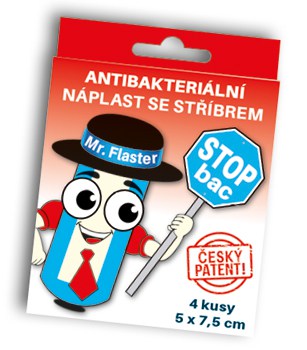 Grade Medical Antibakteriální náplast StopBac STERILE Normal 7,5 x 5 cm 4 ks