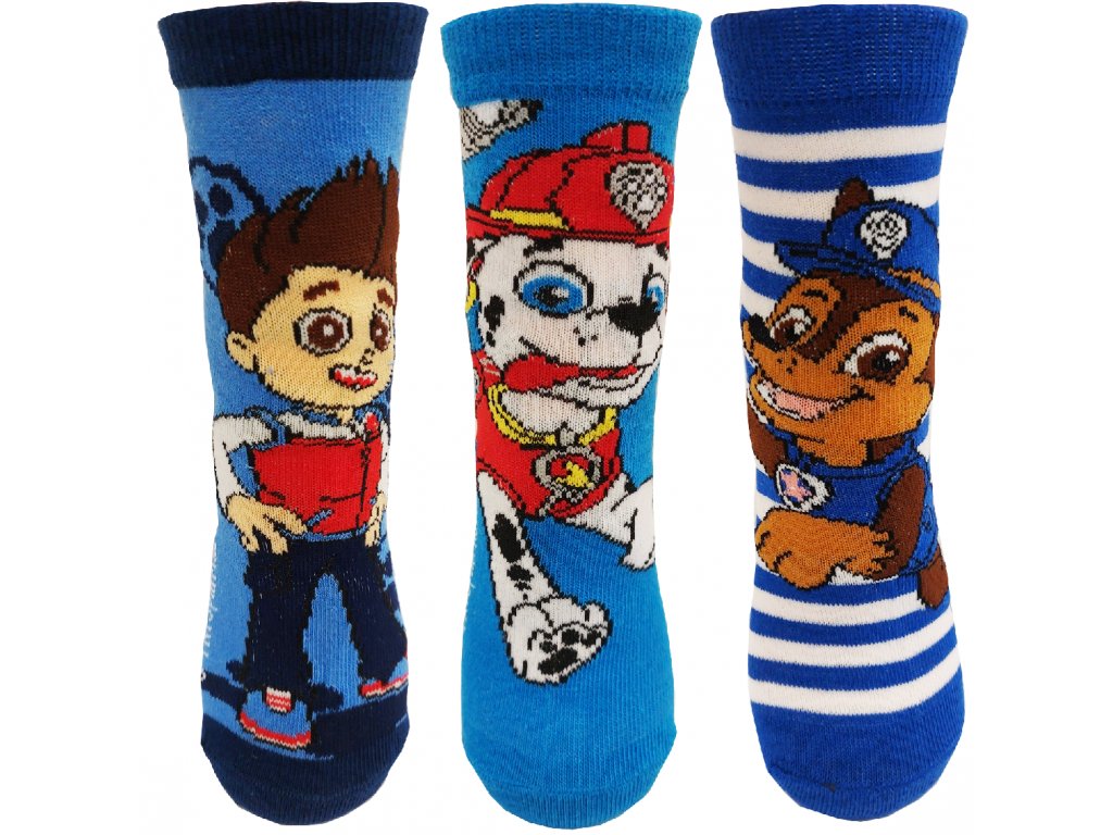 Paw Patrol - Tlapková patrola -Licence Chlapecké ponožky - Paw Patrol 881-375, modrá Barva: Modrá, Velikost: 23-26