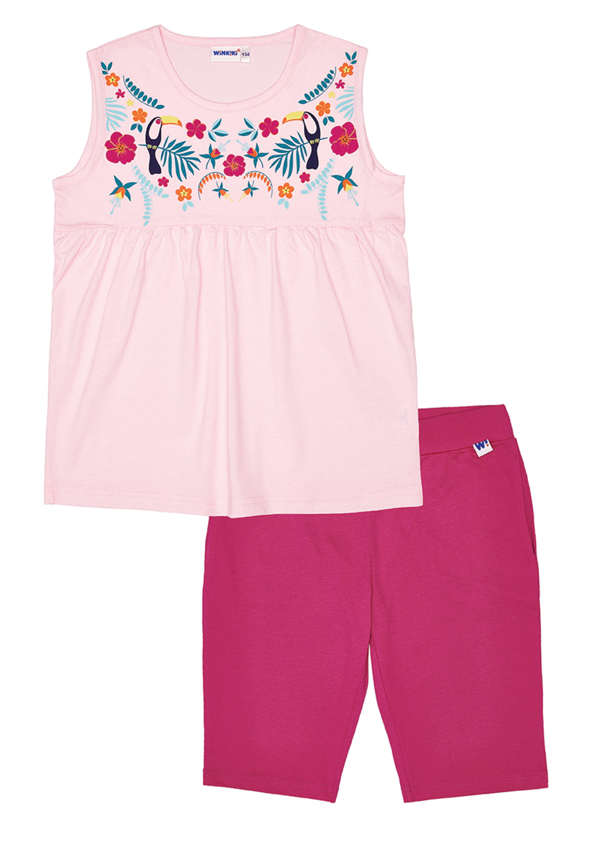 Dívčí pyžamo - Winkiki WJG 91170, růžová Barva: Růžová, Velikost: 128