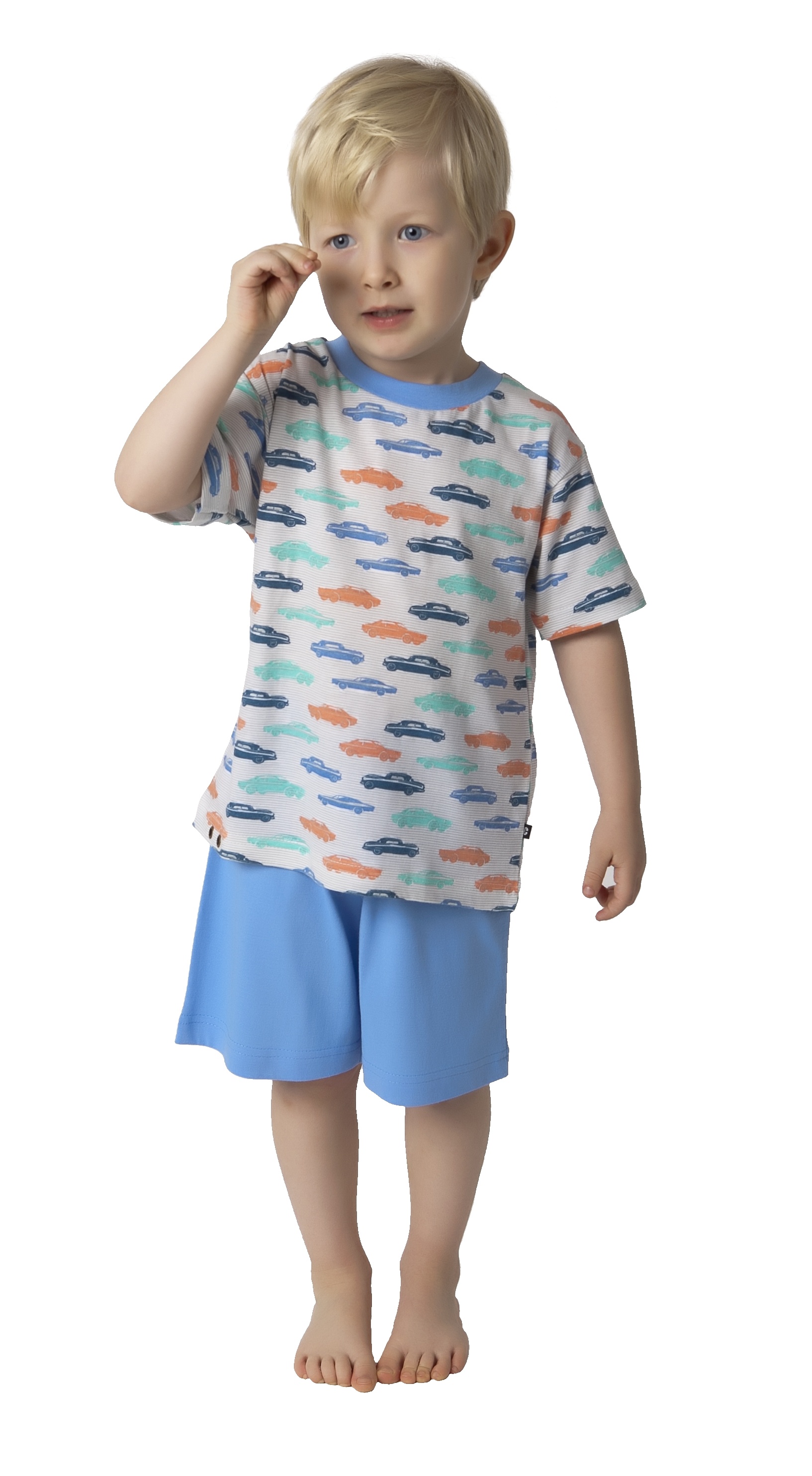 Chlapecké pyžamo - CALVI 18-195, modrá světle Barva: Modrá světle, Velikost: 100