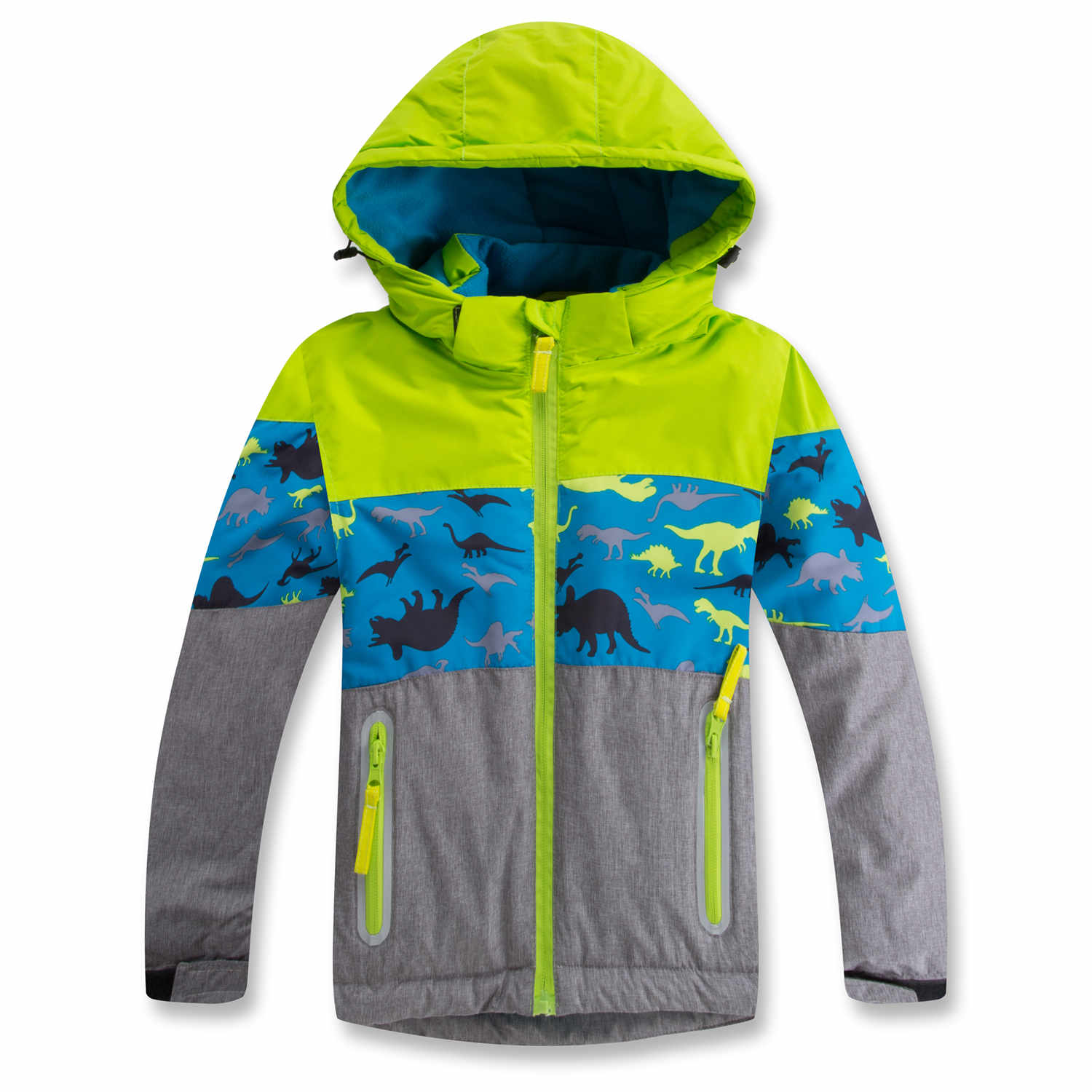 Chlapecká zimní bunda - KUGO PB3977, šedo - signální Barva: Signální, Velikost: 80