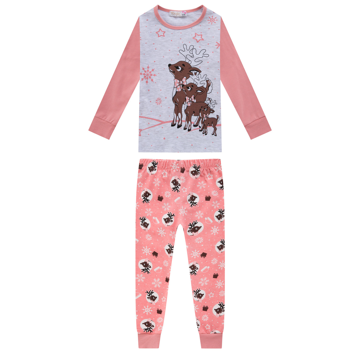 Dívčí pyžamo - KUGO MP1307, růžová světlá Barva: Růžová světlejší, Velikost: 86-92