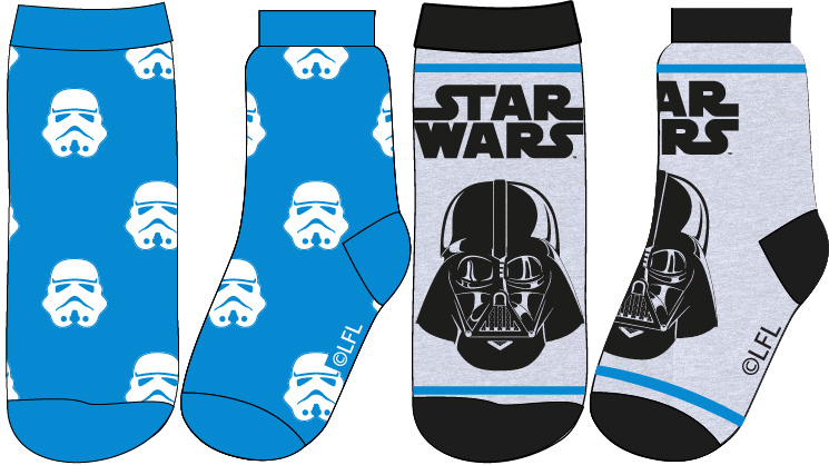 Star-Wars licence Chlapecké ponožky - Star Wars 52343833, tyrkysová/ šedá Barva: Mix barev, Velikost: 23-26