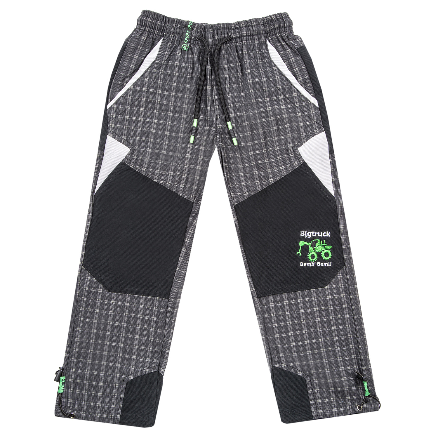 Chlapecké outdoorové kalhoty - GRACE B-84264, šedozelená/ zelená aplikace Barva: Šedá, Velikost: 104