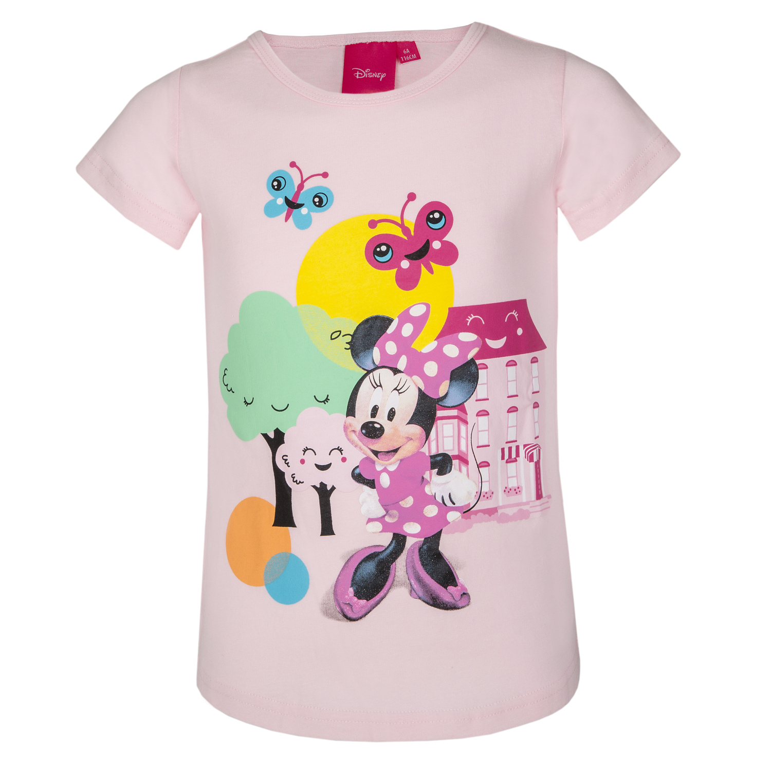 Minnie Mouse - licence Dívčí tričko - Minnie Mouse 210, růžová Barva: Růžová, Velikost: 98