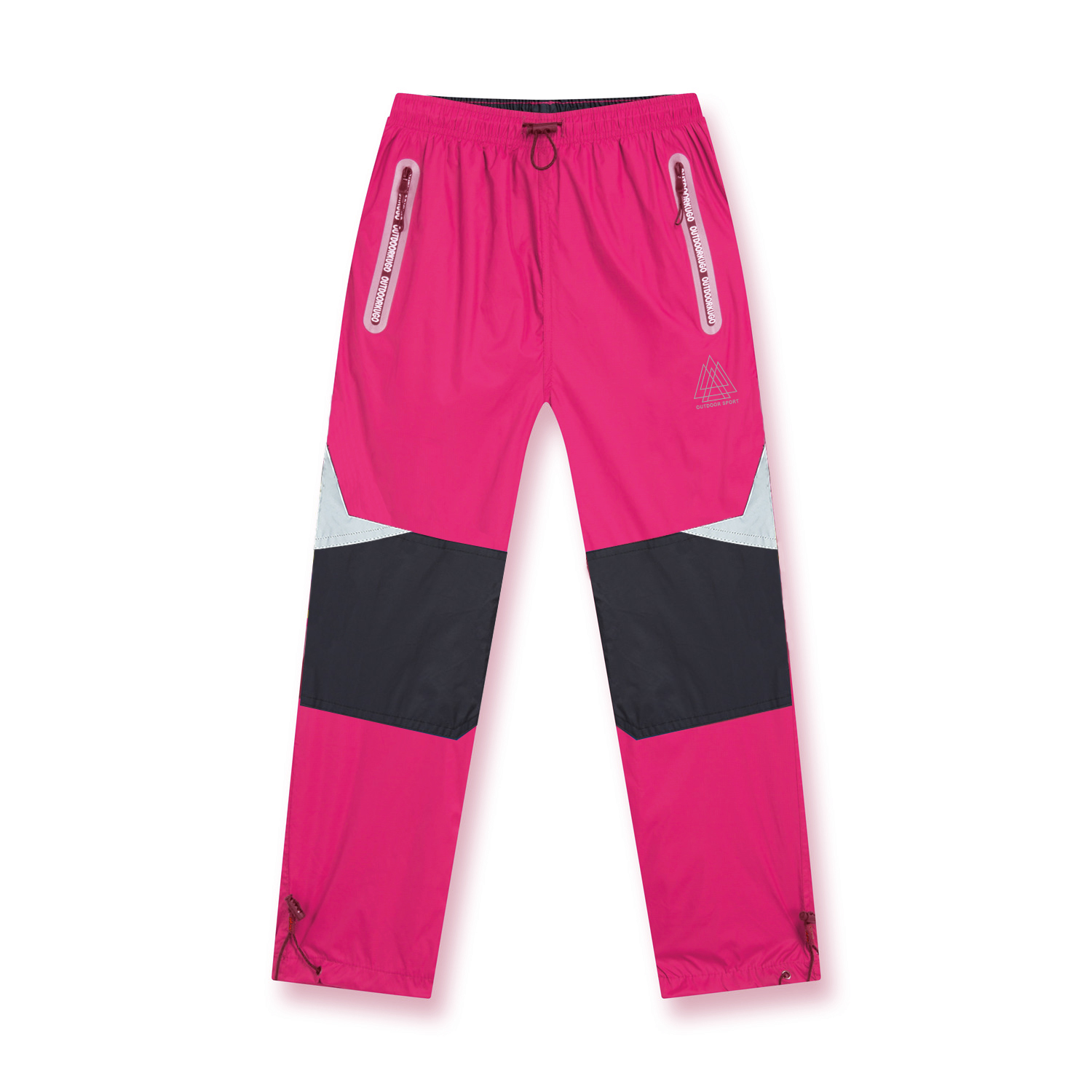 Dívčí šusťákové kalhoty - KUGO K808, fialovorůžová Barva: Růžová, Velikost: 158